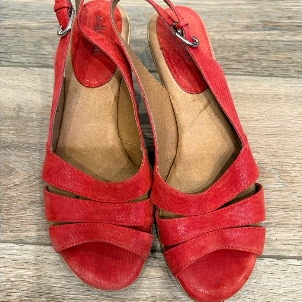 Softspots Red Women's Sandals